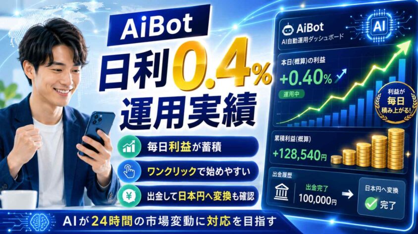 AiBotの日利0.4％運用実績