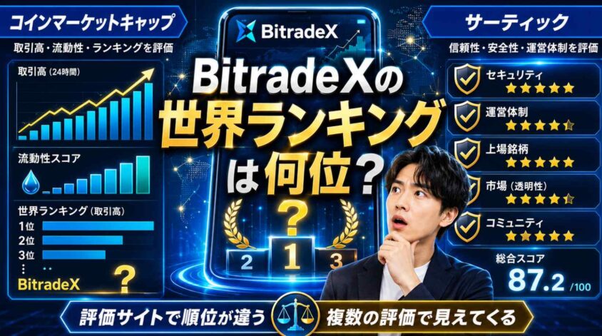 BitradeXの世界ランキングは何位？