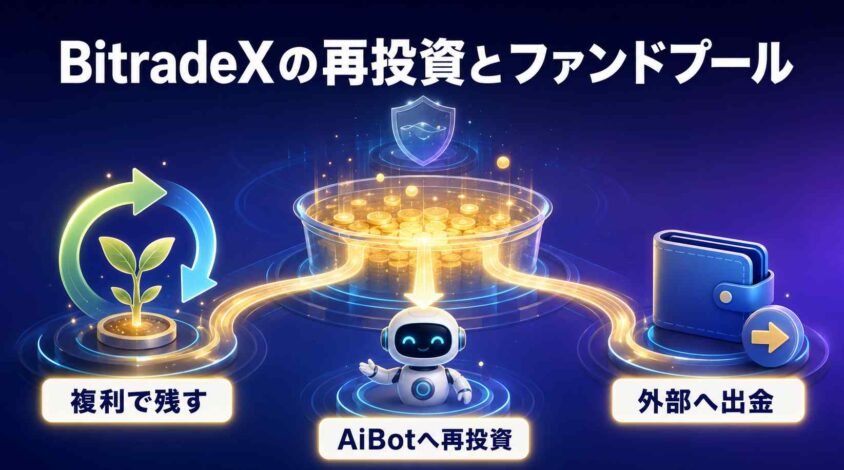 BitradeXの再投資とファンドプール