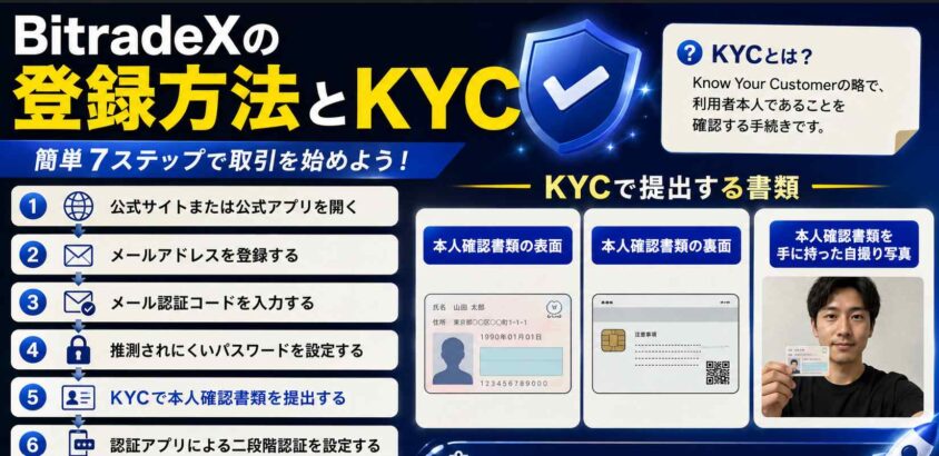 BitradeXの登録方法とKYC