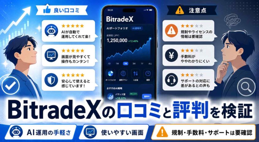 BitradeXの口コミと評判を検証