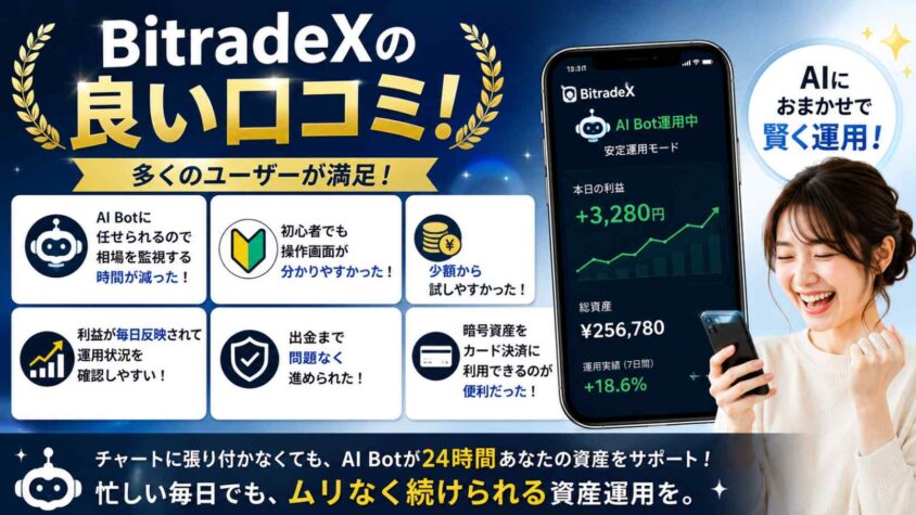 BitradeXの良い口コミ
