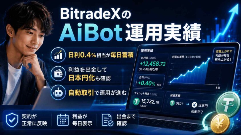 BitradeXのAiBot運用実績